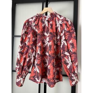 Bindu Clothing High Neck Cotton Blouse Size Small Made in India